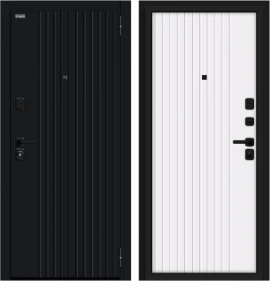 Дверь Браво Граффити-32/SBlack Black Shell/White Pro